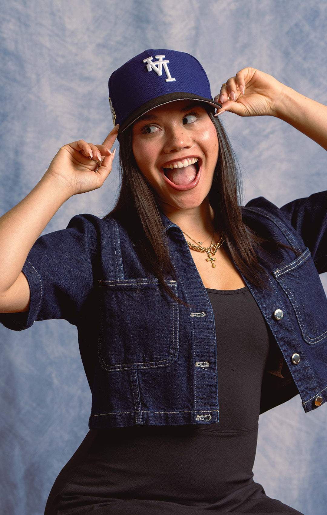 Kid in denim jacket