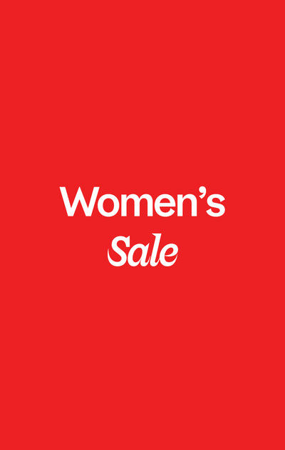 Red background with 'Women's Sale' text in white